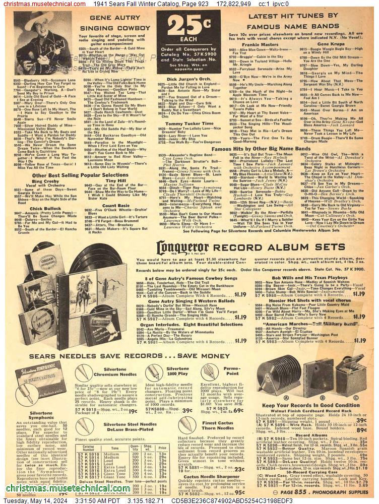 1941 Sears Fall Winter Catalog, Page 923