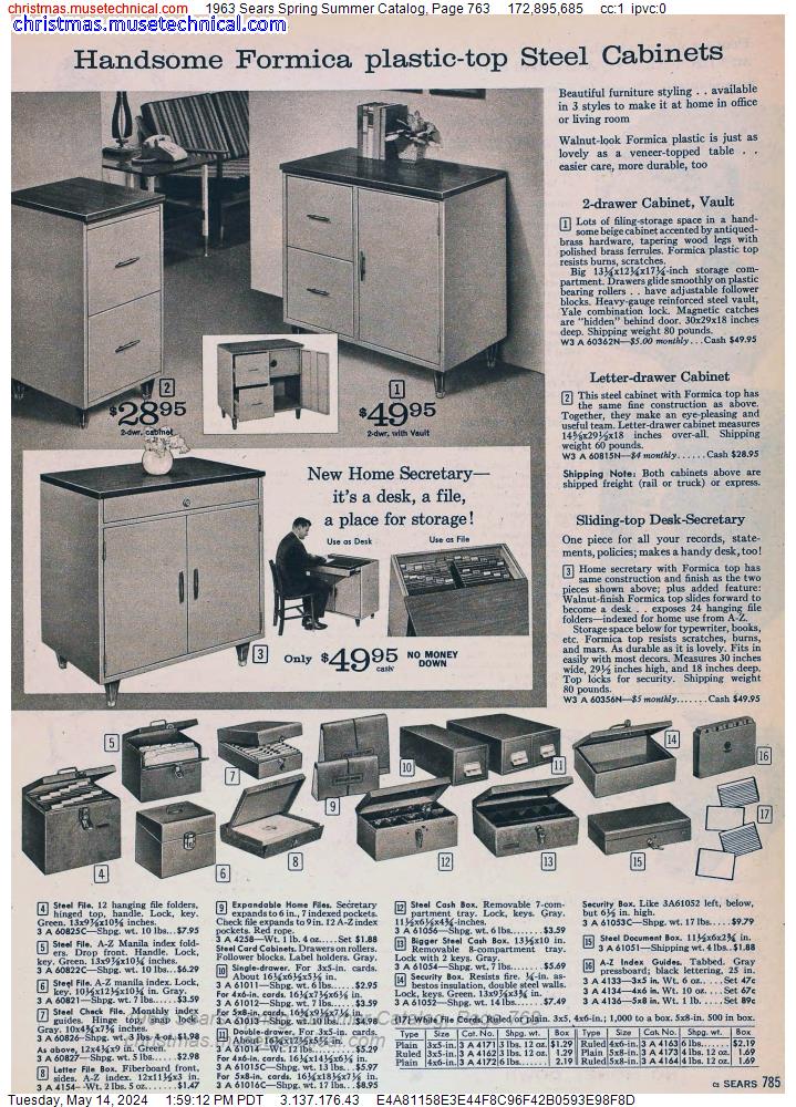 1963 Sears Spring Summer Catalog, Page 763