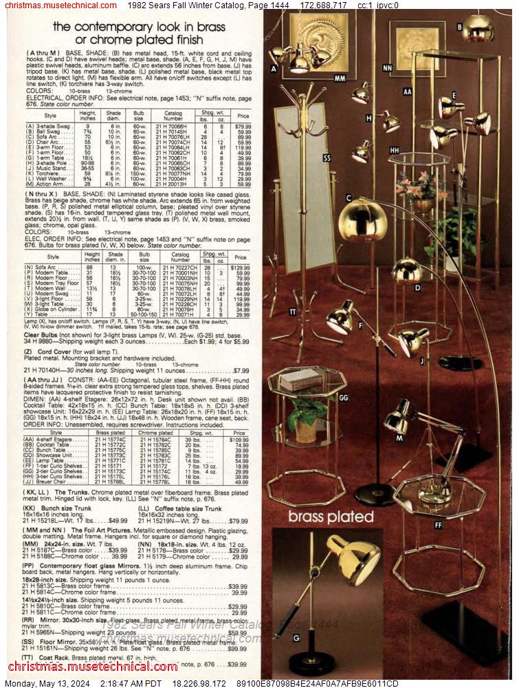 1982 Sears Fall Winter Catalog, Page 1444