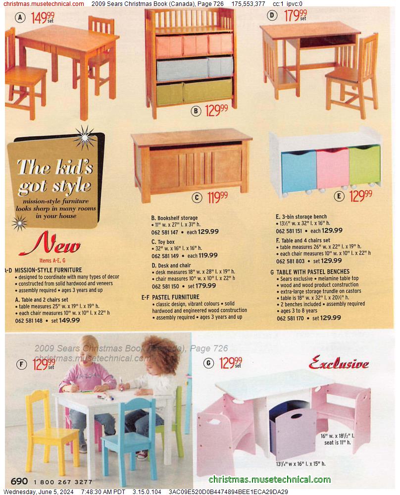2009 Sears Christmas Book (Canada), Page 726