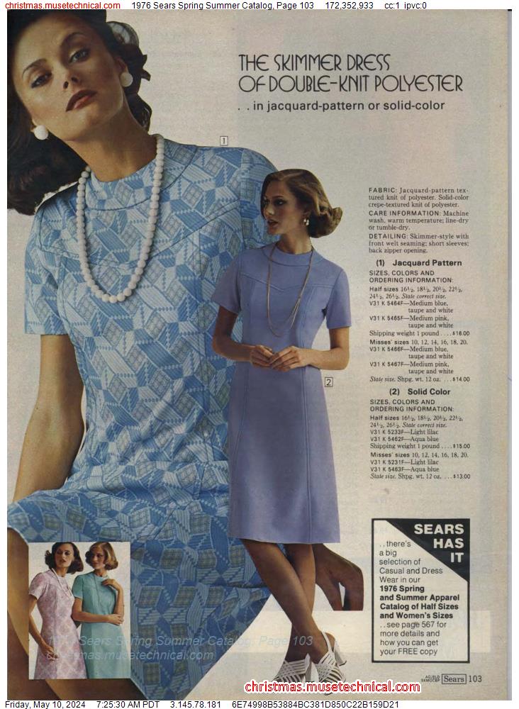 1976 Sears Spring Summer Catalog, Page 103