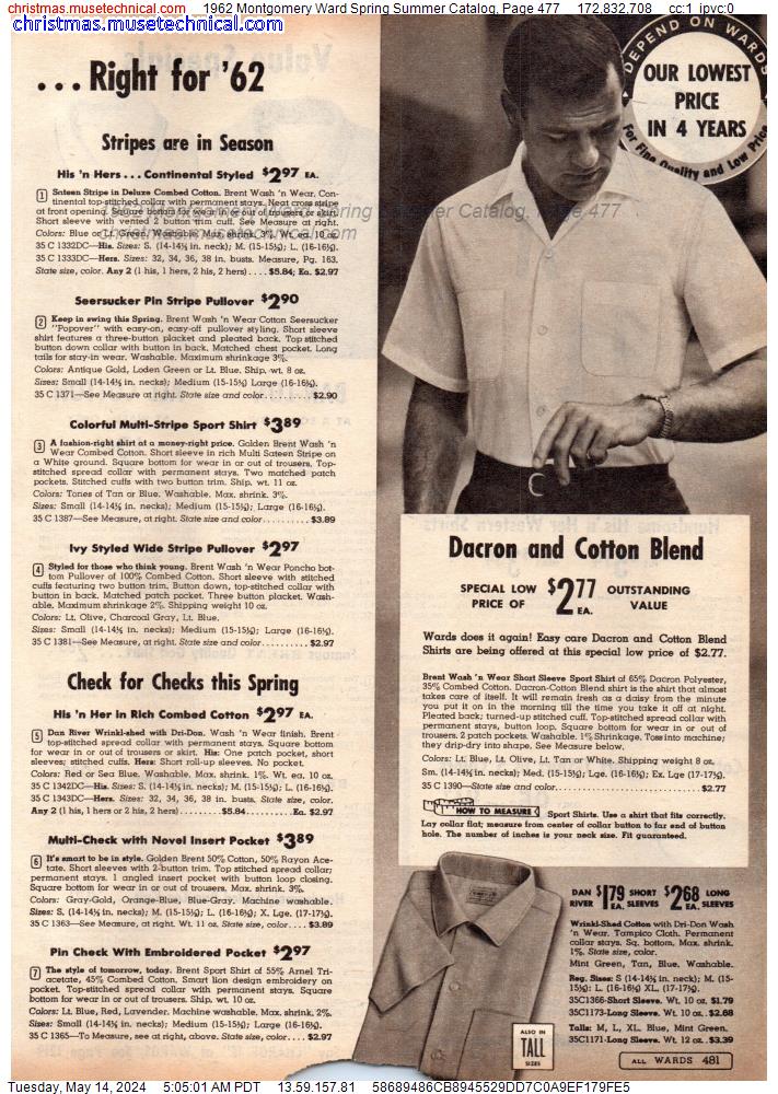 1962 Montgomery Ward Spring Summer Catalog, Page 477