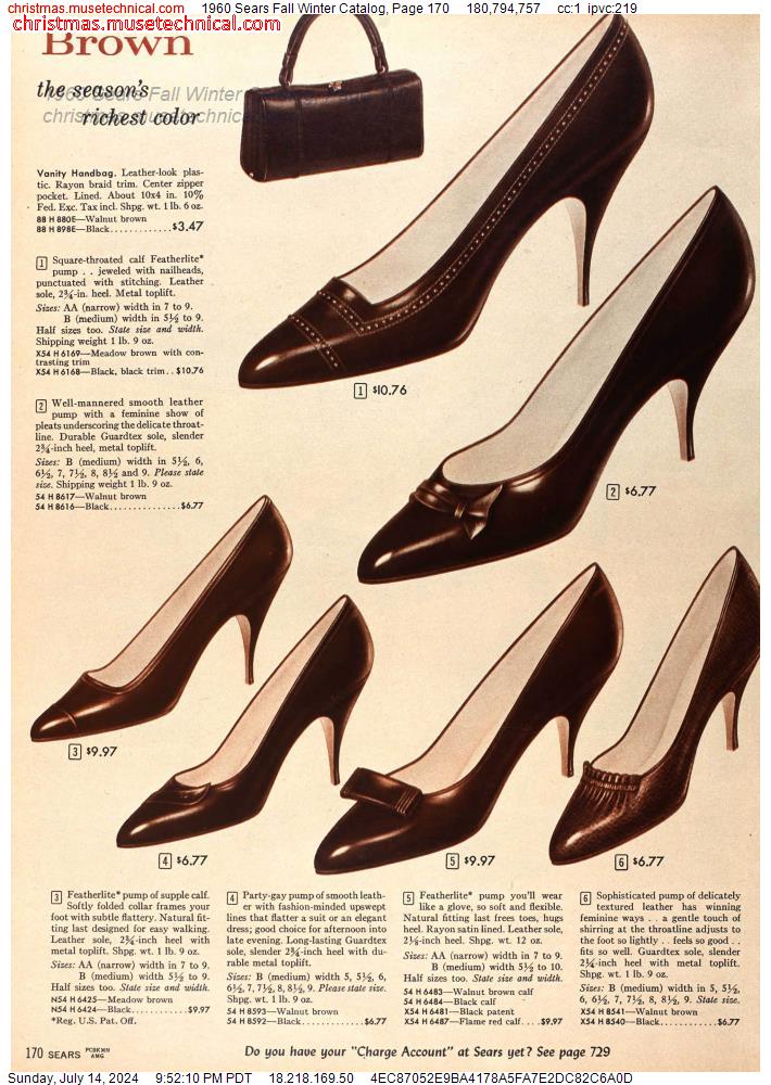 1960 Sears Fall Winter Catalog, Page 170