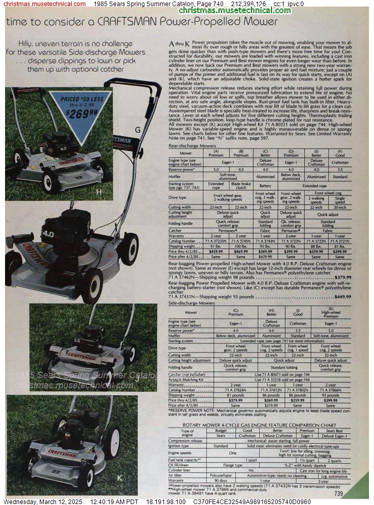 1985 Sears Spring Summer Catalog, Page 740