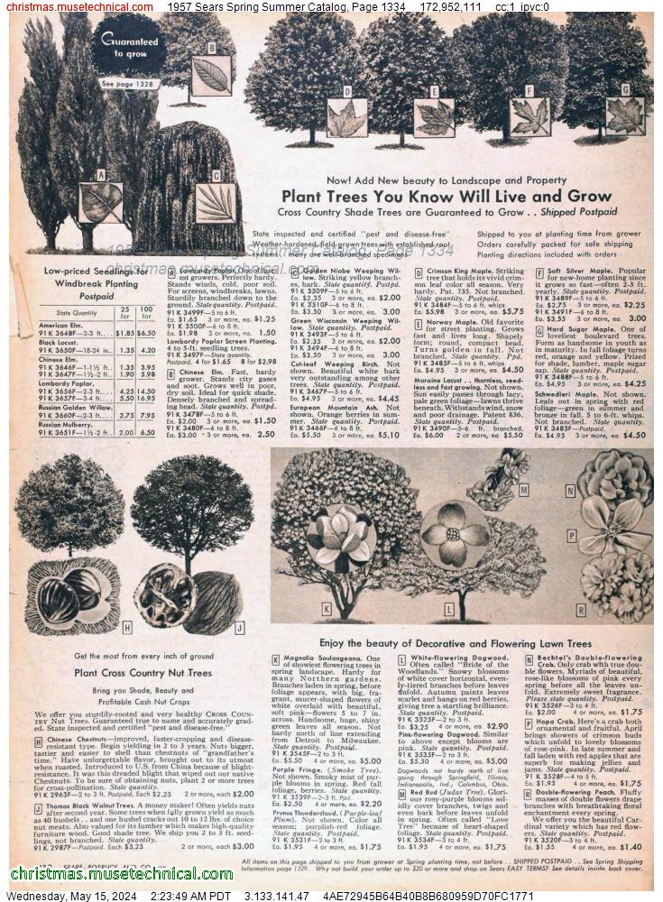 1957 Sears Spring Summer Catalog, Page 1334