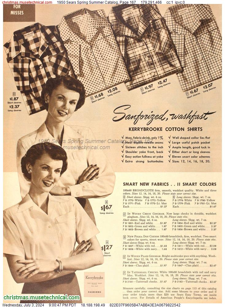 1950 Sears Spring Summer Catalog, Page 167