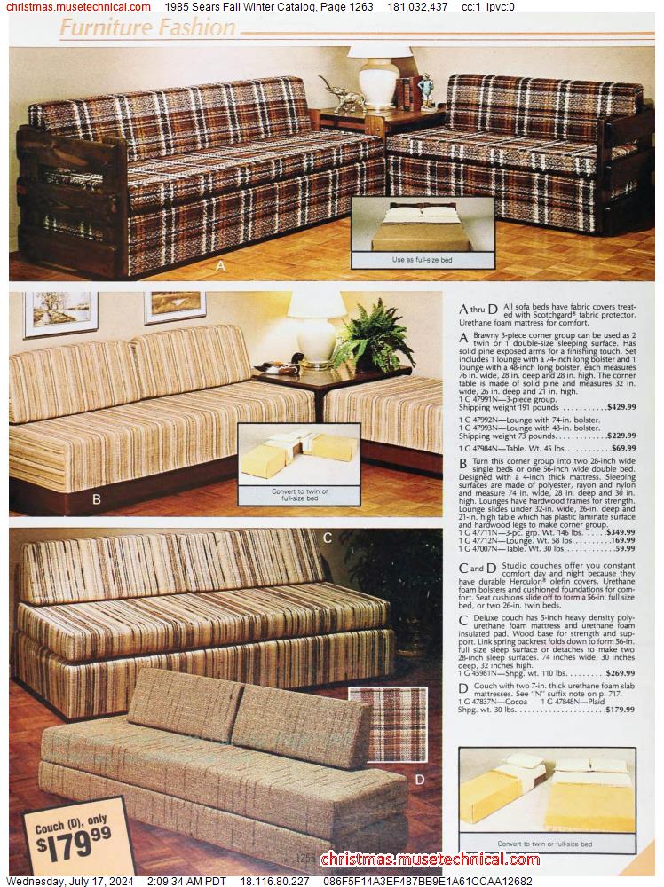 1985 Sears Fall Winter Catalog, Page 1263