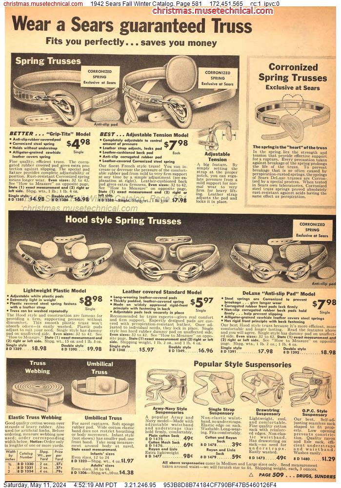 1942 Sears Fall Winter Catalog, Page 581