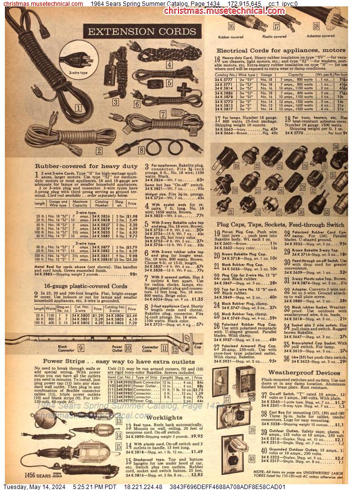 1964 Sears Spring Summer Catalog, Page 1434