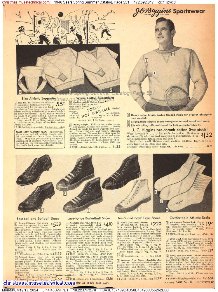 1946 Sears Spring Summer Catalog, Page 551