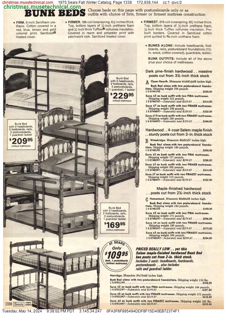 1975 Sears Fall Winter Catalog, Page 1338