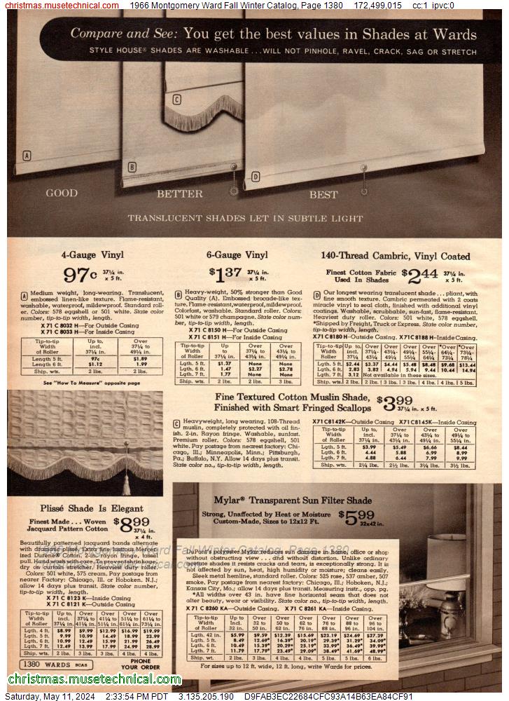 1966 Montgomery Ward Fall Winter Catalog, Page 1380