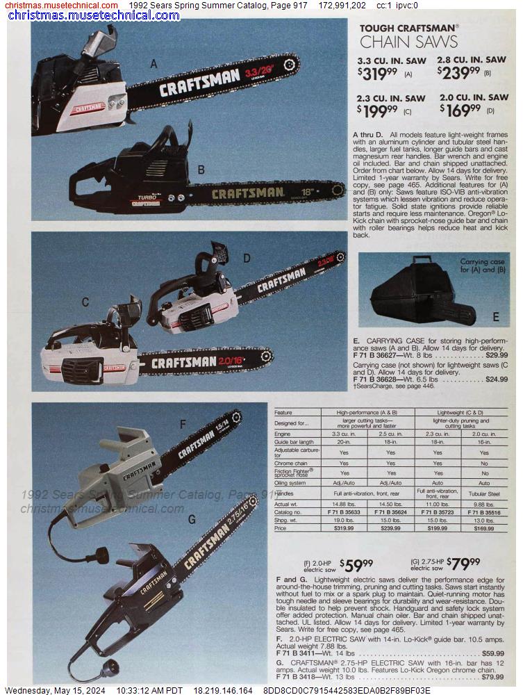 1992 Sears Spring Summer Catalog, Page 917