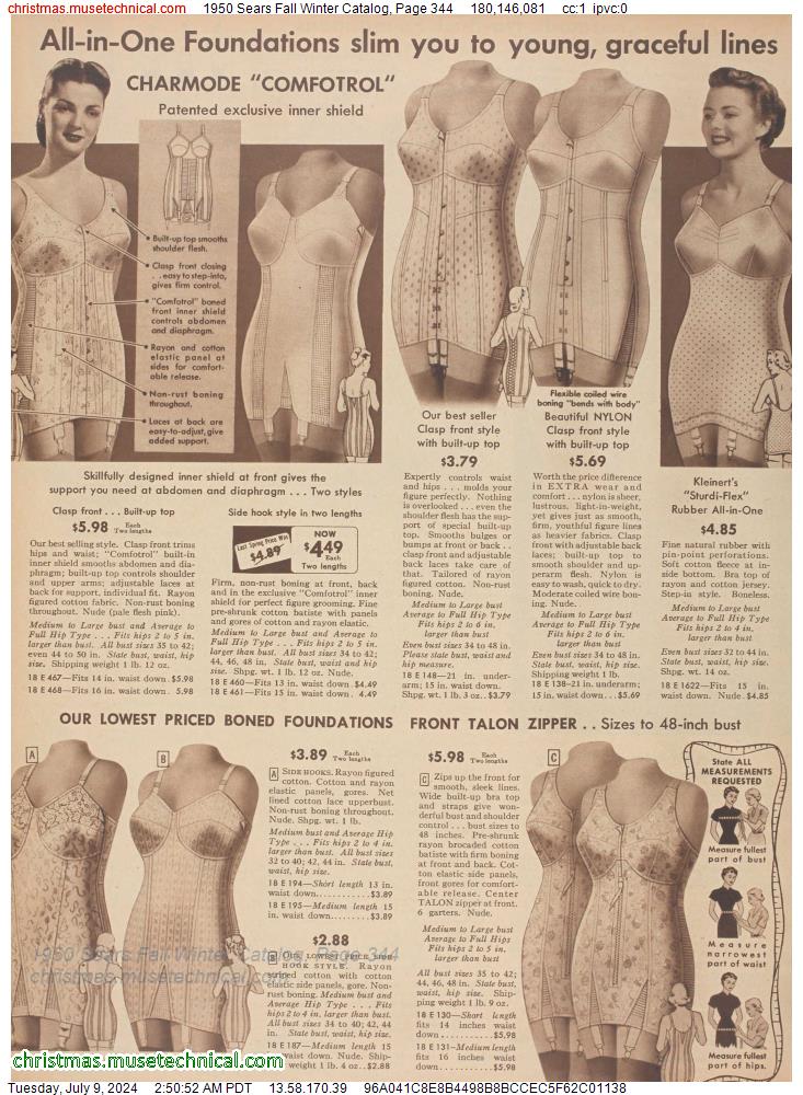 1950 Sears Fall Winter Catalog, Page 344