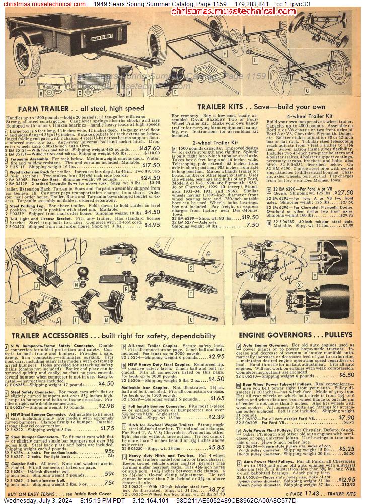 1949 Sears Spring Summer Catalog, Page 1159