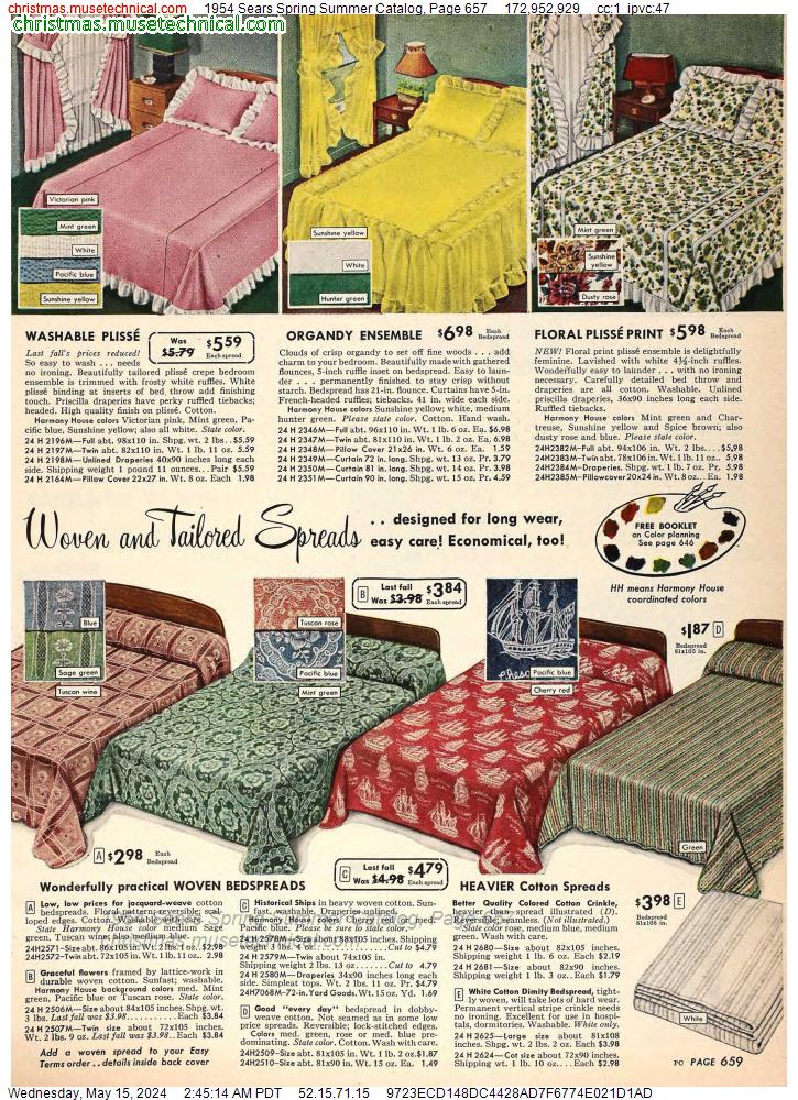 1954 Sears Spring Summer Catalog, Page 657