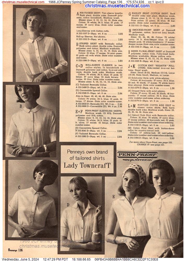 1966 JCPenney Spring Summer Catalog, Page 136