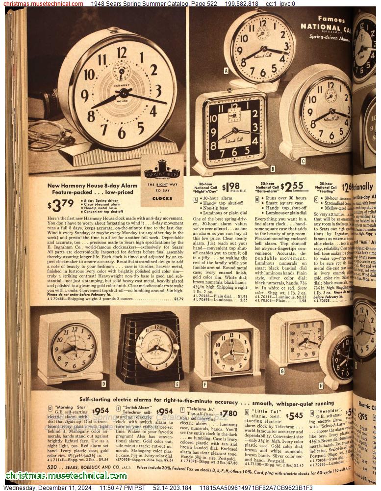 1948 Sears Spring Summer Catalog, Page 522