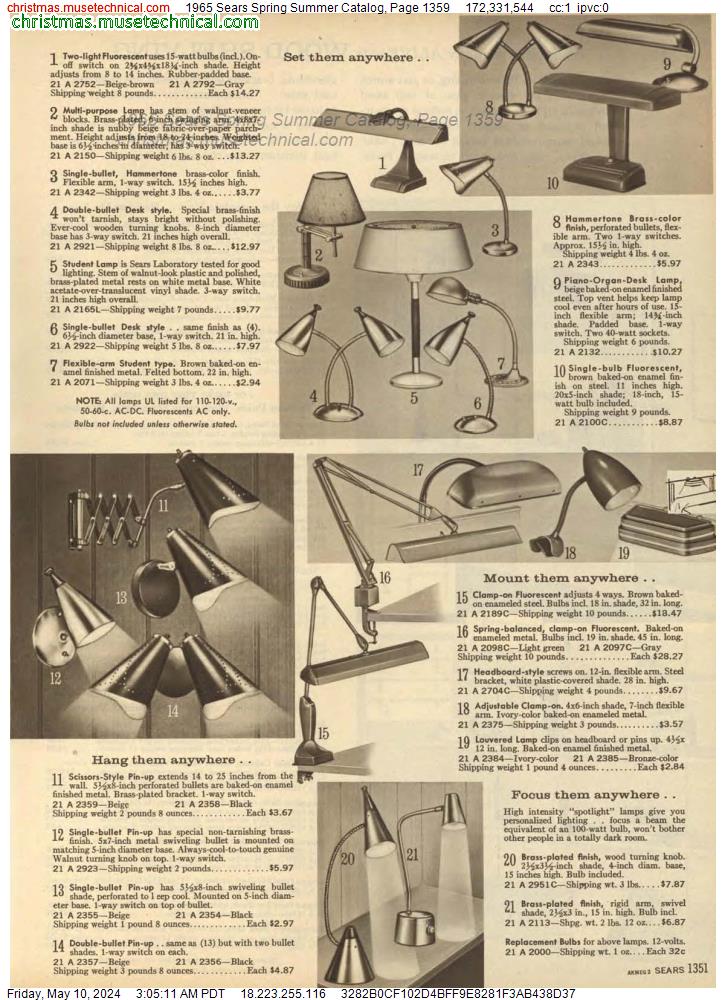 1965 Sears Spring Summer Catalog, Page 1359