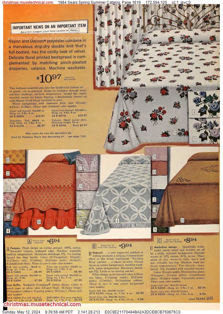 1964 Sears Spring Summer Catalog, Page 1619