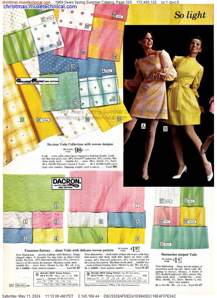 1969 Sears Spring Summer Catalog, Page 320