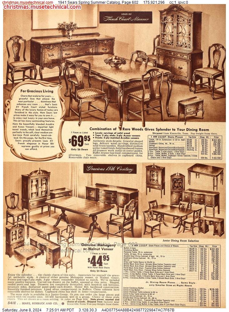 1941 Sears Spring Summer Catalog, Page 602