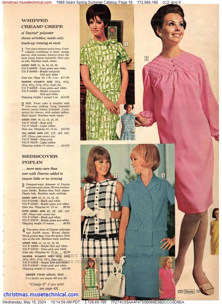 1968 Sears Spring Summer Catalog, Page 19