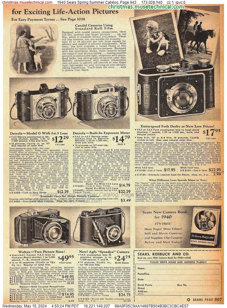 1940 Sears Spring Summer Catalog, Page 943