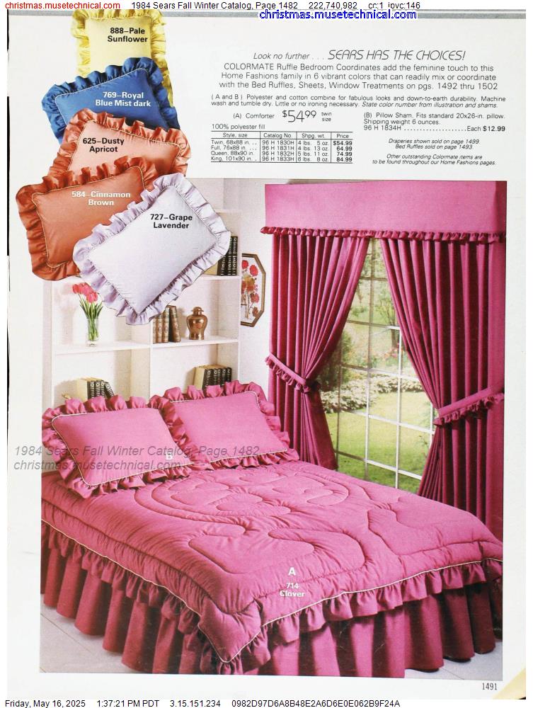 1984 Sears Fall Winter Catalog, Page 1482