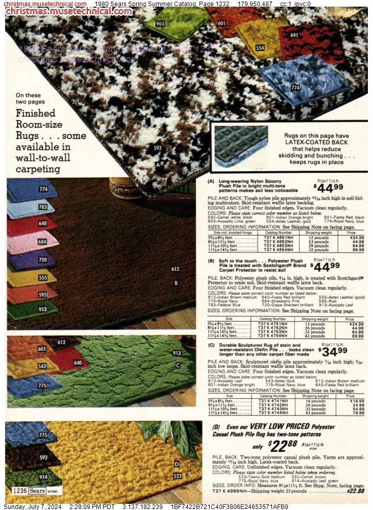 1980 Sears Spring Summer Catalog, Page 1232
