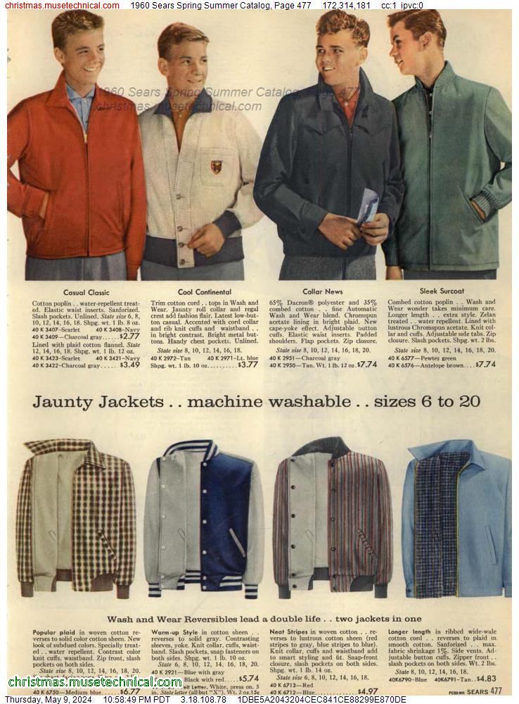 1960 Sears Spring Summer Catalog, Page 477