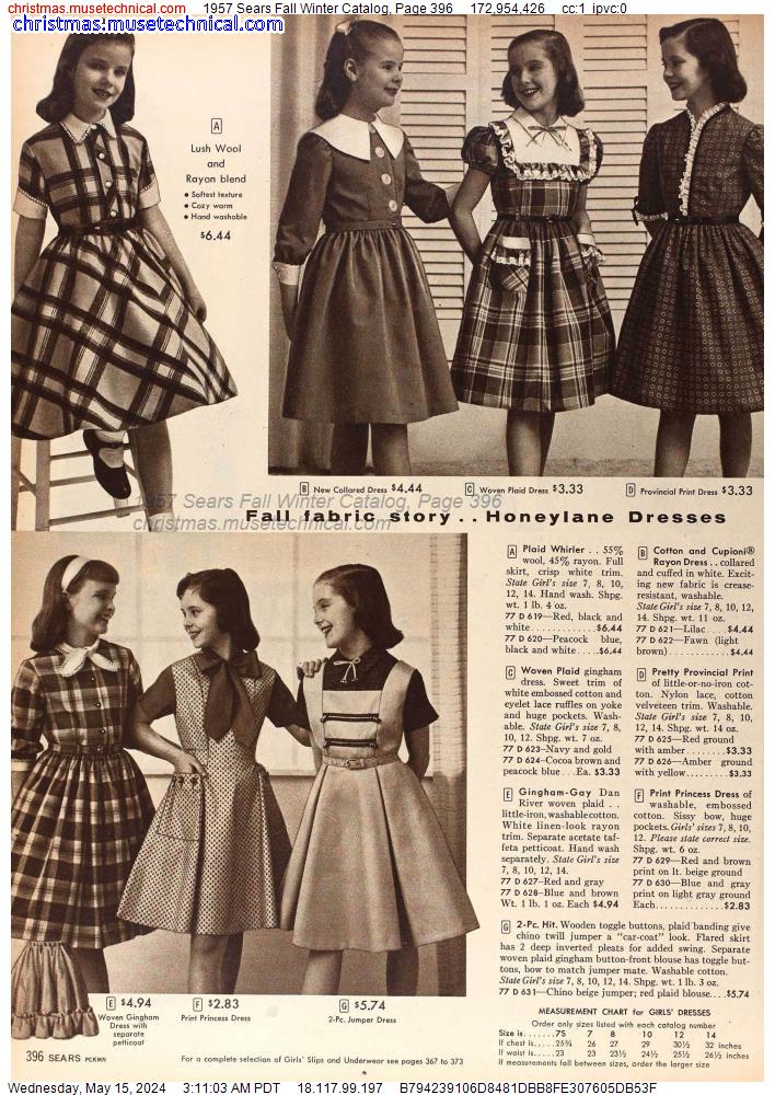 1957 Sears Fall Winter Catalog, Page 396