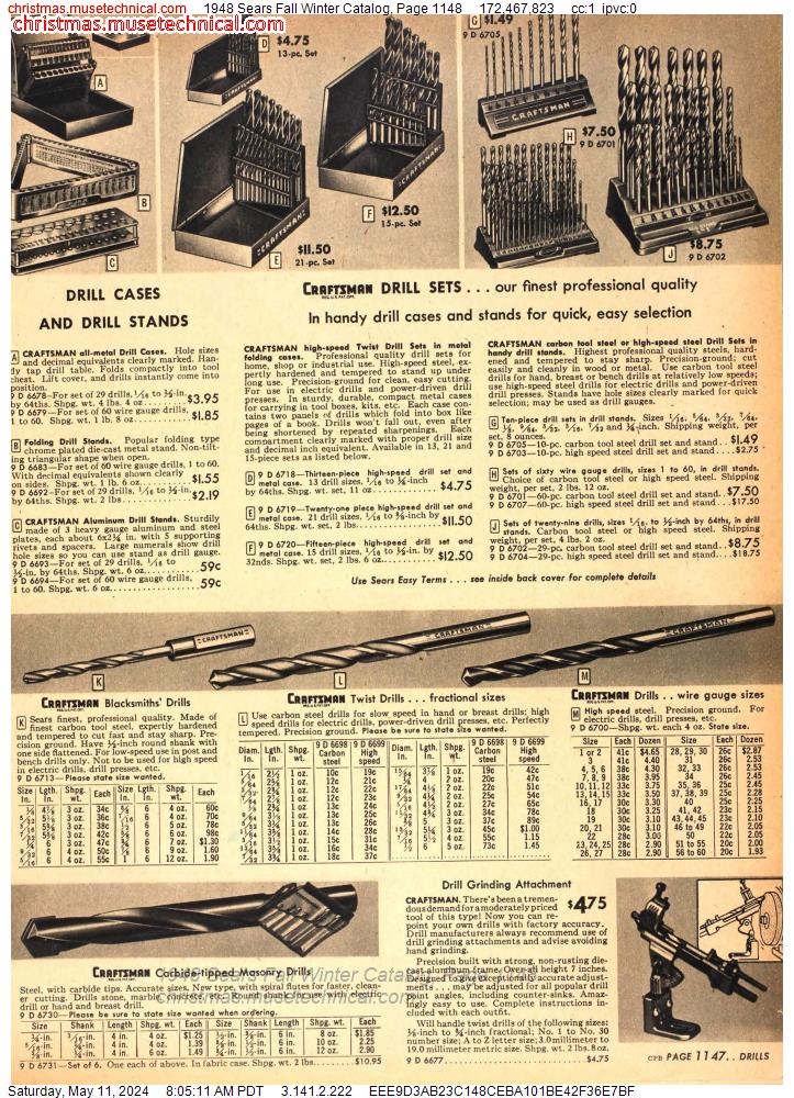 1948 Sears Fall Winter Catalog, Page 1148