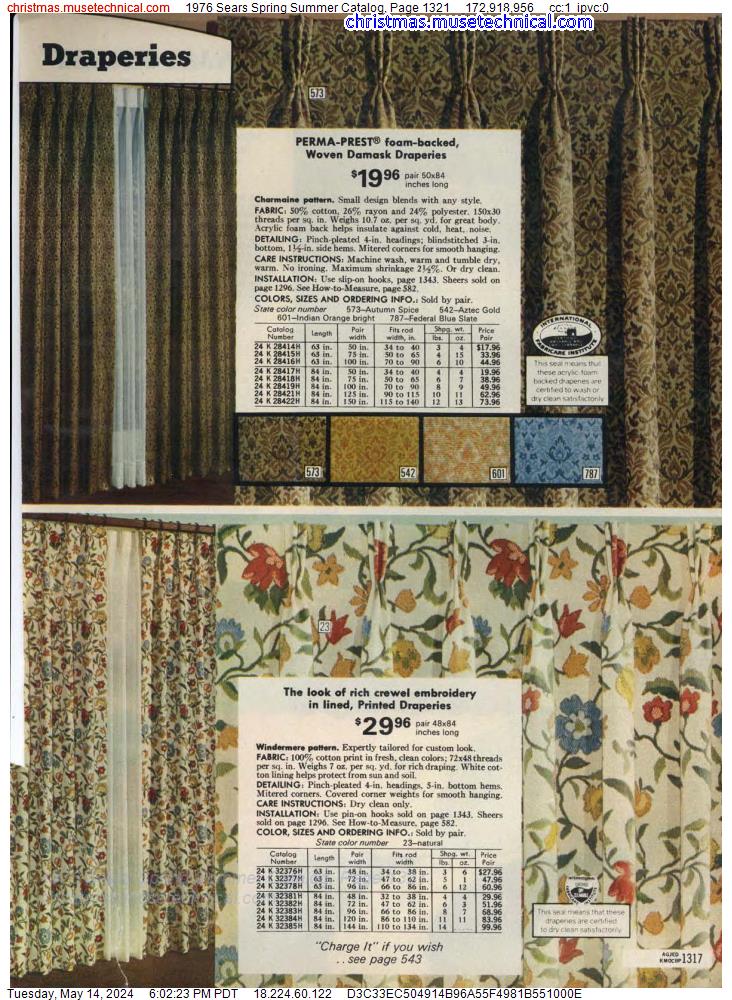 1976 Sears Spring Summer Catalog, Page 1321