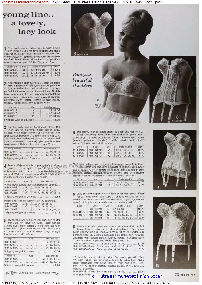 1964 Sears Fall Winter Catalog, Page 243