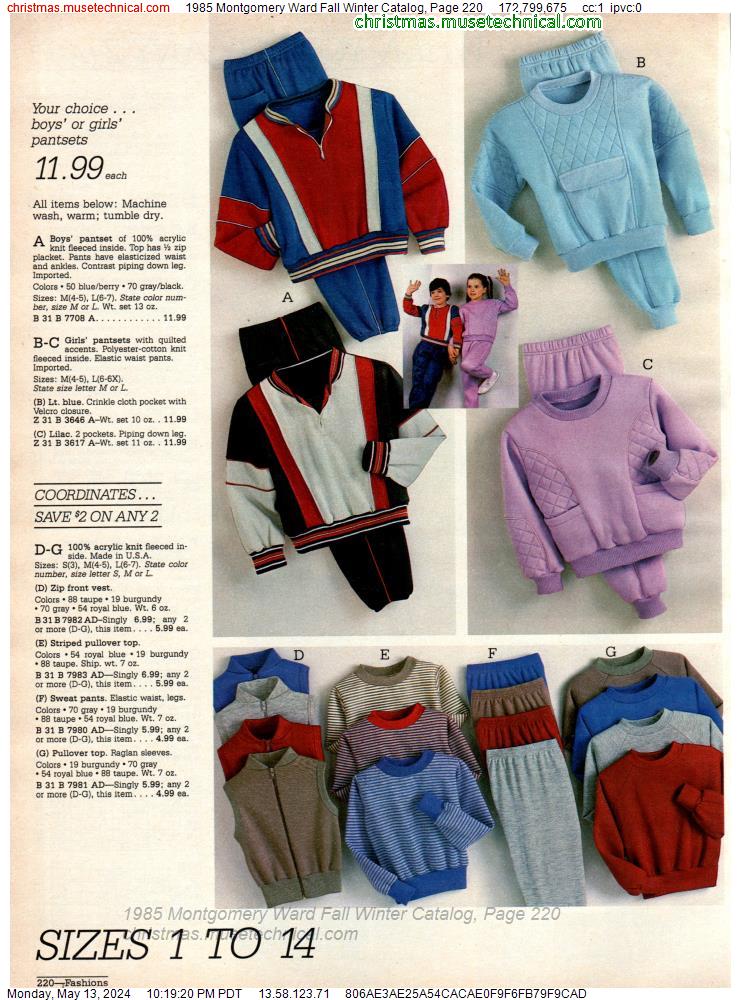 1985 Montgomery Ward Fall Winter Catalog, Page 220