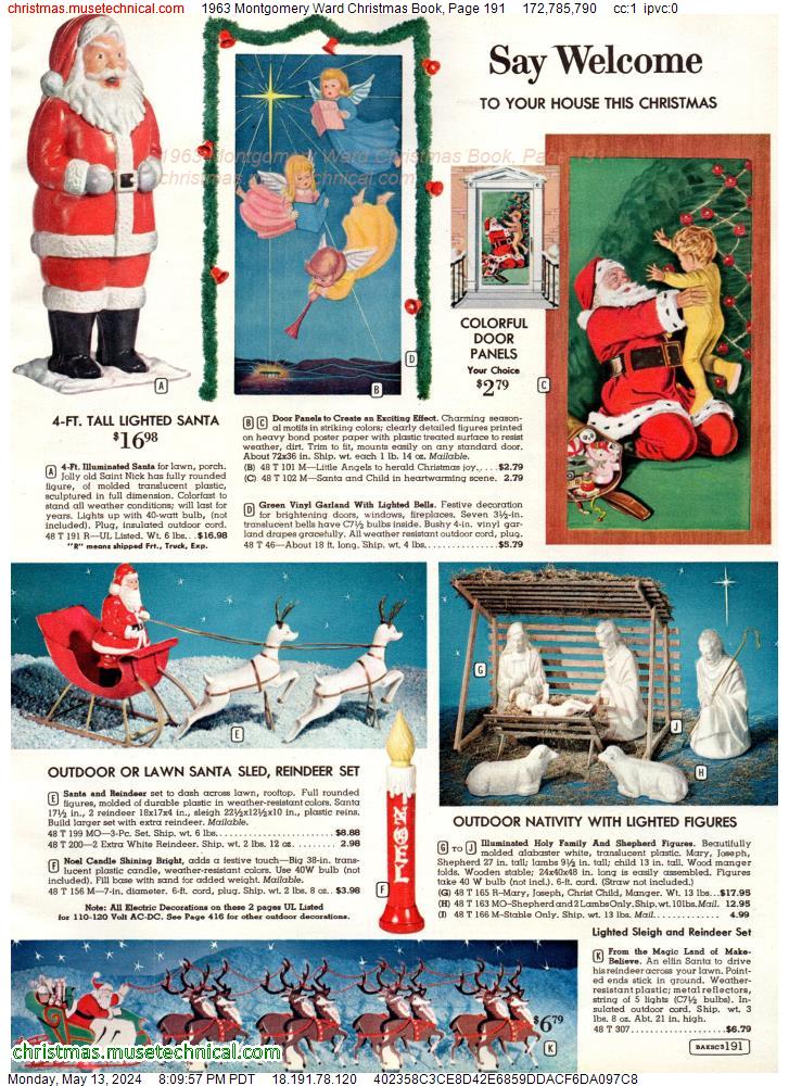 1963 Montgomery Ward Christmas Book, Page 191
