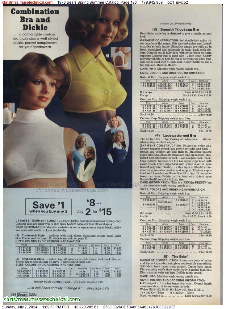 1976 Sears Spring Summer Catalog, Page 186