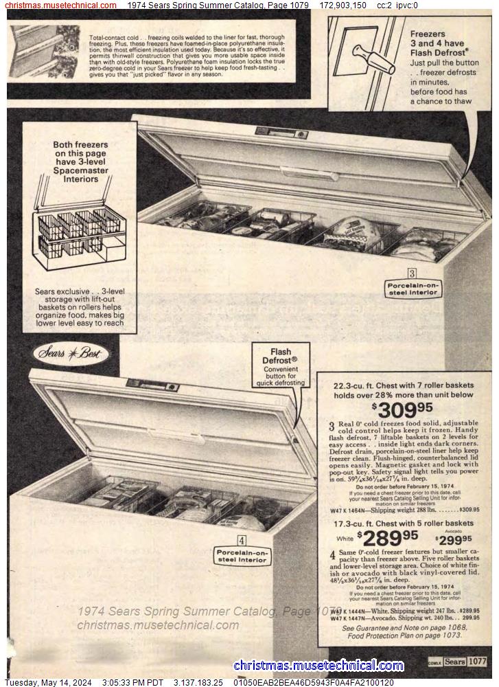 1974 Sears Spring Summer Catalog, Page 1079