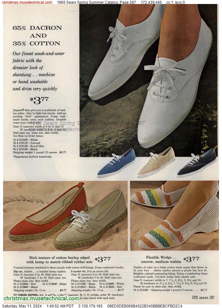 1965 Sears Spring Summer Catalog, Page 287