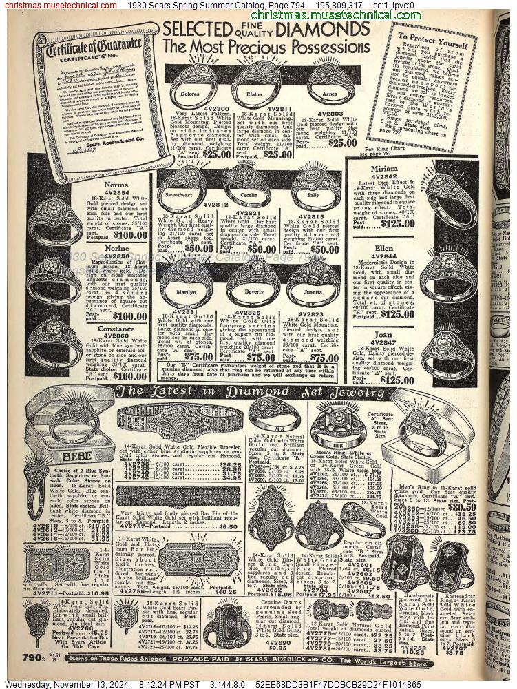 1930 Sears Spring Summer Catalog, Page 794