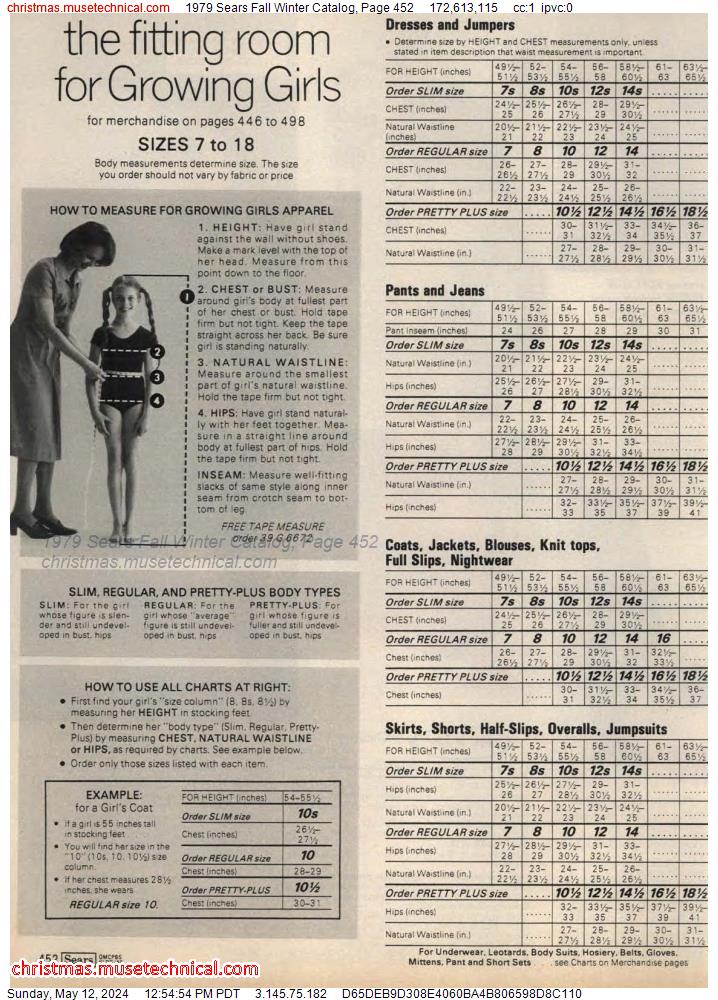1979 Sears Fall Winter Catalog, Page 452