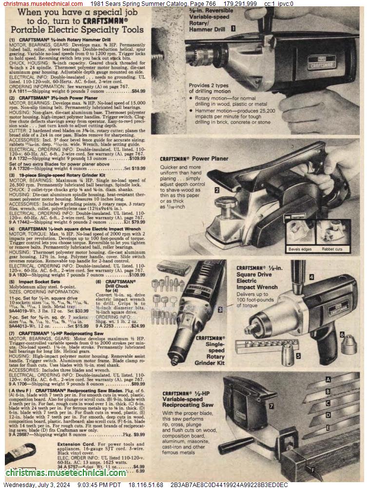 1981 Sears Spring Summer Catalog, Page 766