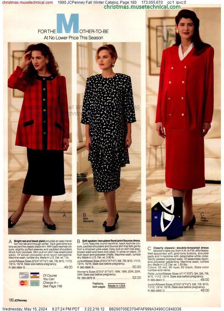 1990 JCPenney Fall Winter Catalog, Page 180