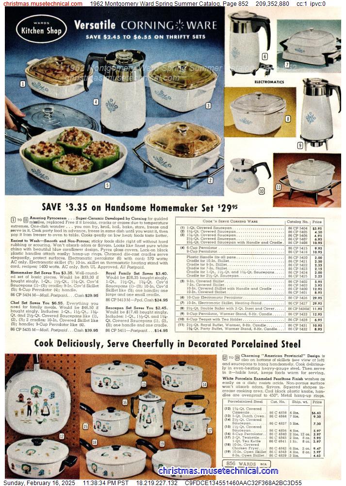 1962 Montgomery Ward Spring Summer Catalog, Page 852