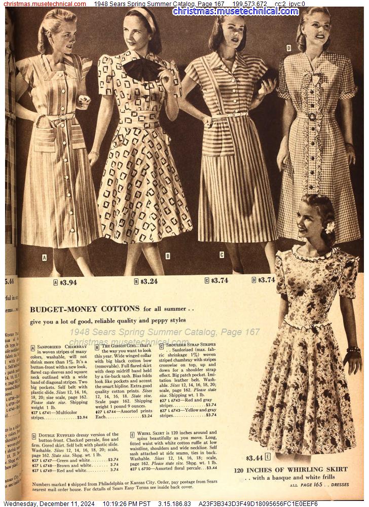 1948 Sears Spring Summer Catalog, Page 167