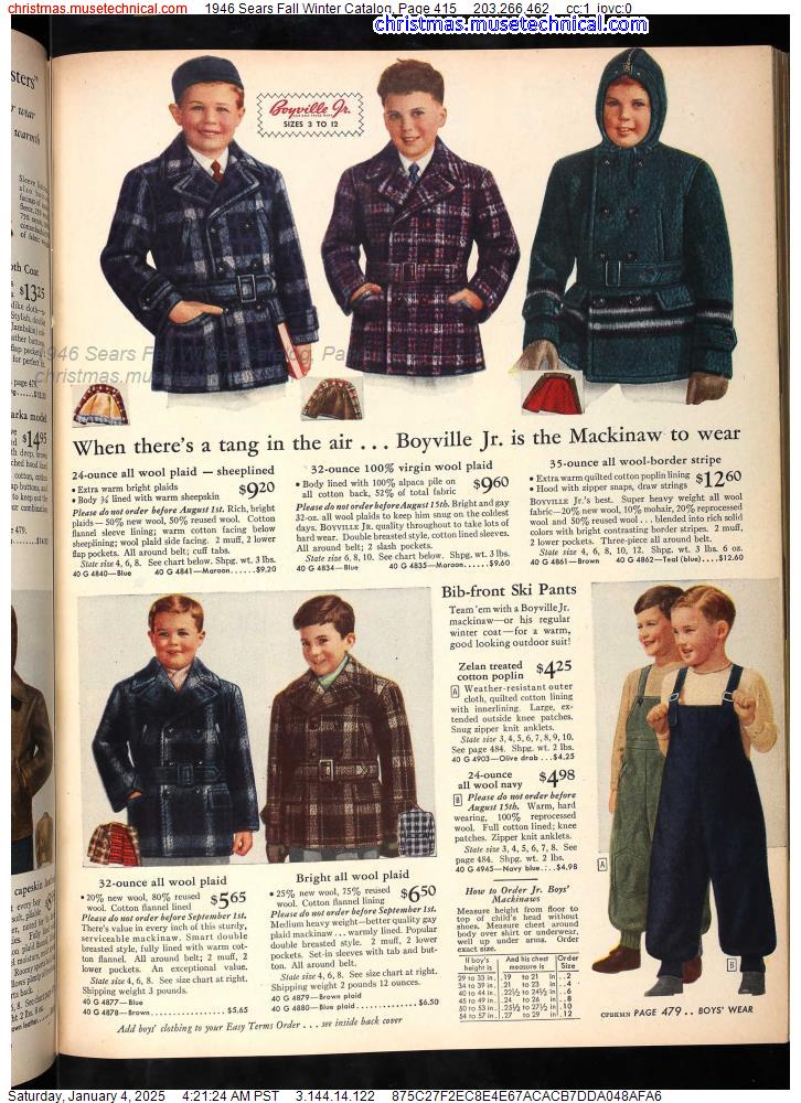 1946 Sears Fall Winter Catalog, Page 415