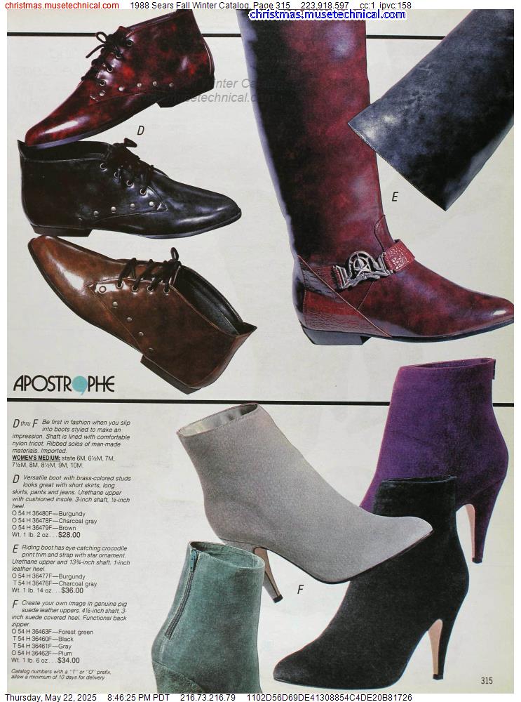 1988 Sears Fall Winter Catalog, Page 315