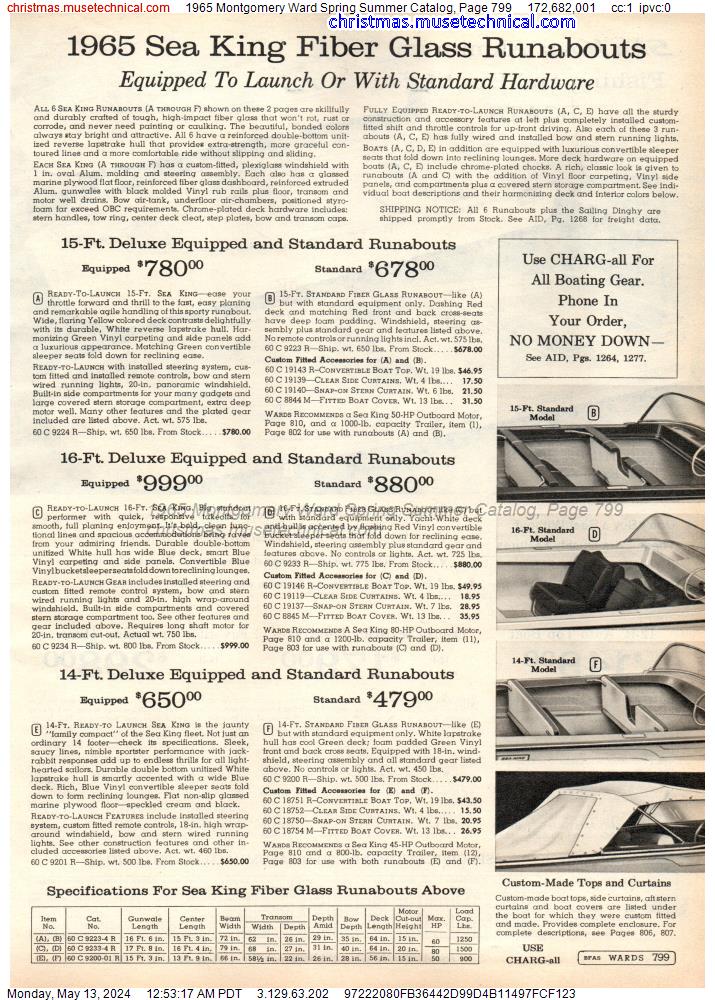 1965 Montgomery Ward Spring Summer Catalog, Page 799
