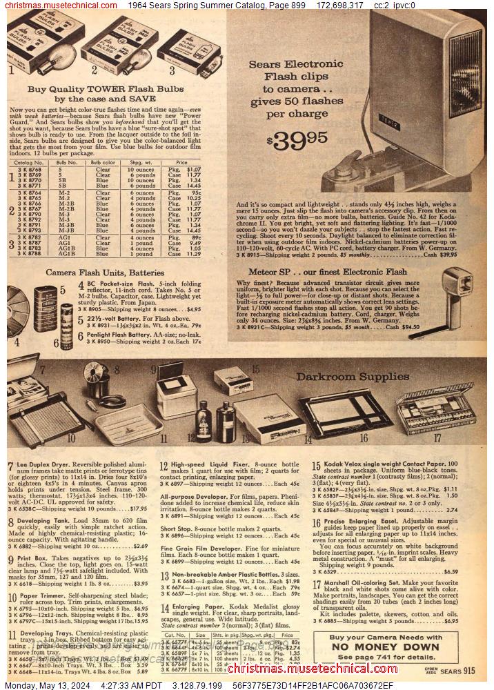 1964 Sears Spring Summer Catalog, Page 899